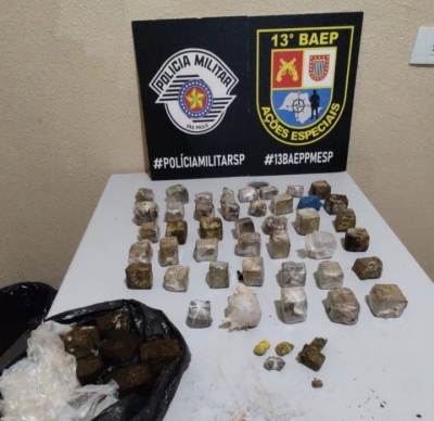 Polícia Militar apreende grande quantidade de crack e um jovem é preso em Ourinhos 