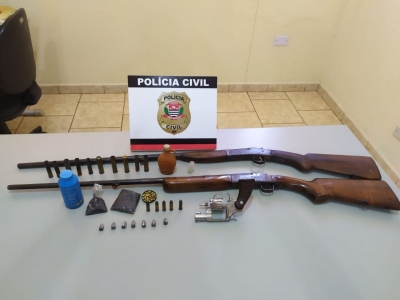 Homem é preso com armas irregulares em Salto Grande