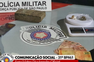 Ajudante geral é preso com crack e tijolo de maconha em Ourinhos 