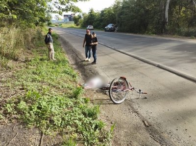 Ciclista morre atropelado na BR-153 no norte do Paraná