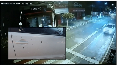 Motorista conta na TV que teve carro alvejado por 11 tiros durante assalto a banco em Ourinhos