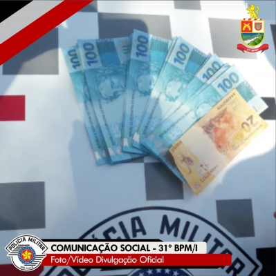 Policiais prendem homem com mais de mil reais falsos em Santa Cruz do Rio Pardo 