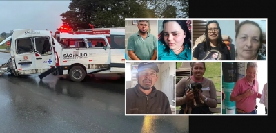 São identificadas as vítimas do acidente entre van da Saúde e caminhão no interior de SP