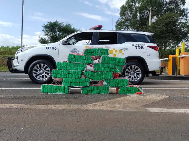 Polícia Rodoviária apreende mais de 181 kg de maconha em Santa Cruz do Rio Pardo