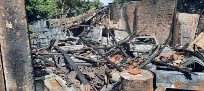 Funilaria e veículos são destruídos em incêndio no norte do Paraná 