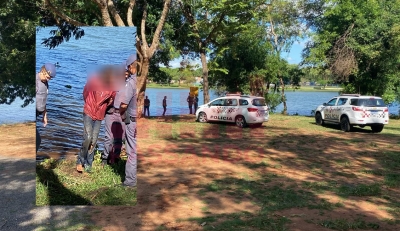 Detido em flagrante por furto de cabos telefônicos, homem tenta fugir nadando pelo Rio Paranapanema em Salto Grande