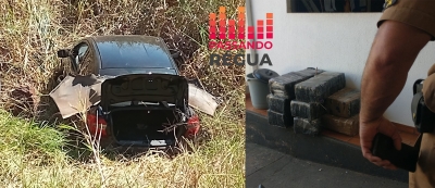 Perseguição policial resulta na apreensão de grande quantidade de maconha no norte do Paraná 
