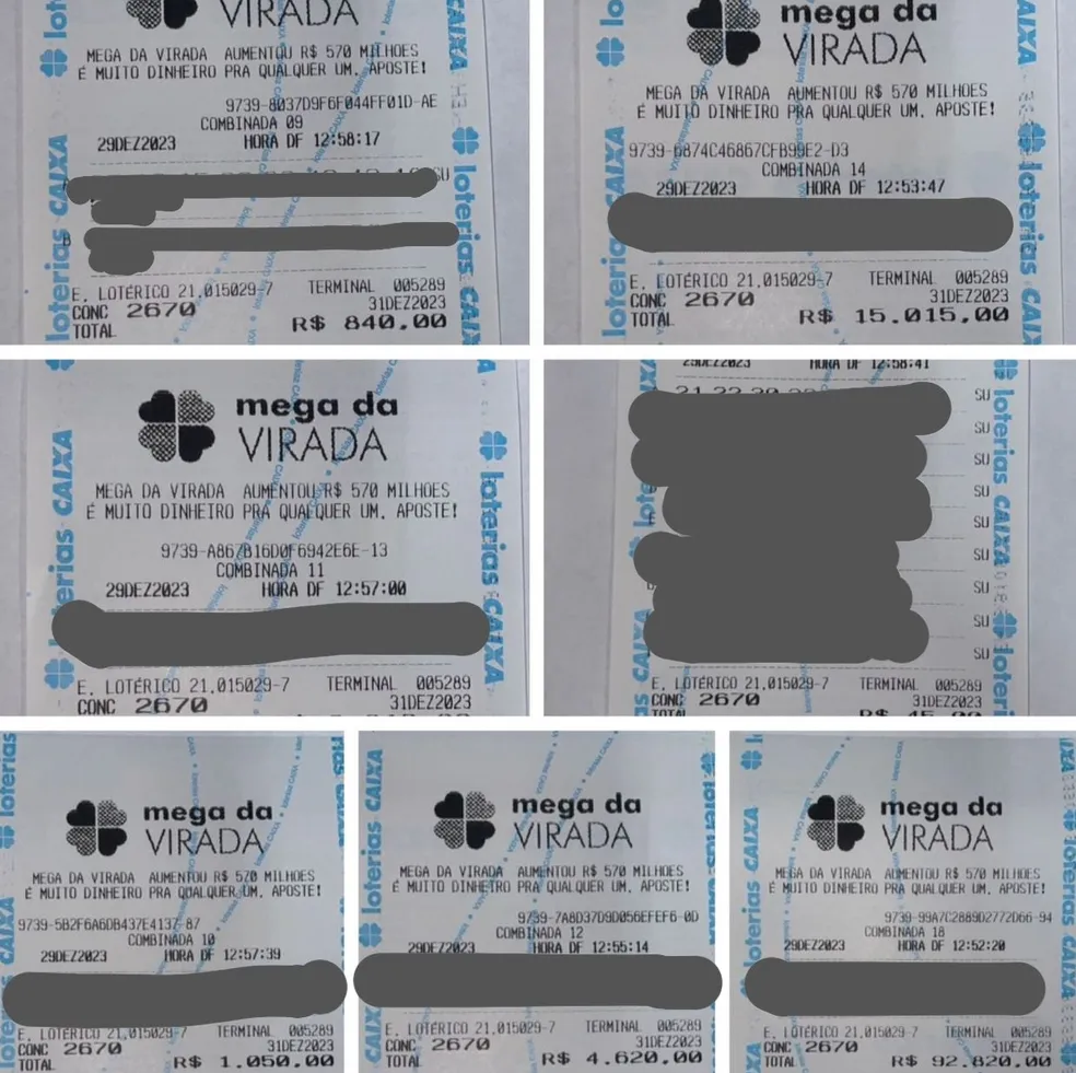 Grupo com quase 900 pessoas que gastou R$ 116 mil em apostas acerta apenas dois números na Mega da Virada na região 