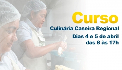 Salto Grande terá curso gratuito de Culinária Caseira Regional do Vale do Paranapanema 