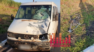 Ciclista morre ao ser atropelado por van na Raposo Tavares em Ourinhos 