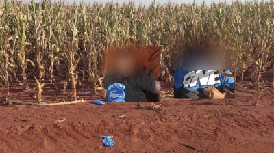 Homens são encontrados mortos com marcas de disparos de arma de fogo em milharal em Salto Grande 