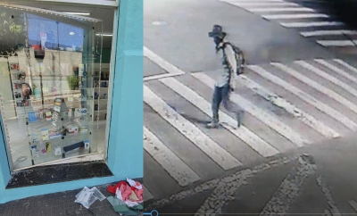 Homem abre vidro de vitrine, invade e furta loja no centro de Ourinhos; vídeo