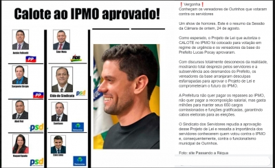 Sindicato dos Servidores Municipais de Ourinhos repudia aprovação de calote ao IPMO na Câmara 