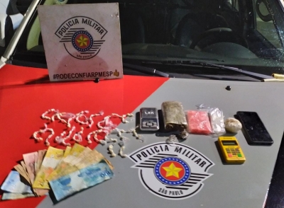 Polícia Militar prende três por tráfico drogas em ações em Ourinhos e Espírito Santo Turvo 