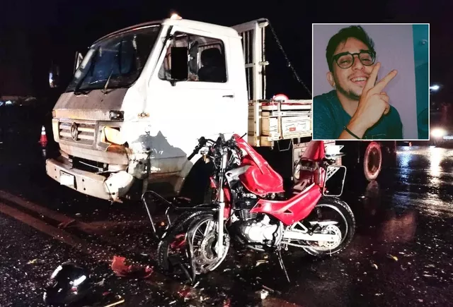 Jovem de 24 anos morre em batida de moto contra caminhão em rodovia na região 
