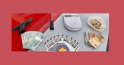 Mototaxista acusado de ser traficante é preso com drogas, dinheiro e pistola carregada em Ourinhos 