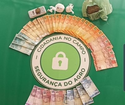 Um indivíduo foi preso e um adolescente foi apreendido por Tráfico de Drogas na região