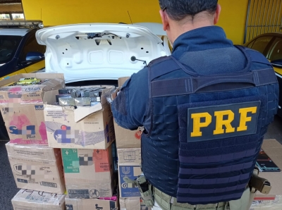 PRF apreende carga de cigarros eletrônicos em Ourinhos