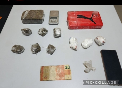 Jovem de 21 anos é preso pela Força Tática em Ourinhos acusado de tráfico de drogas
