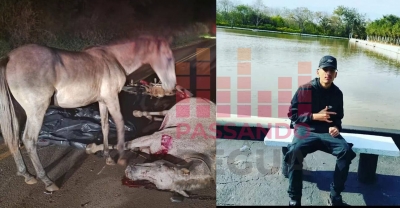 Jovem de 17 anos morre em colisão com égua solta na pista em Bandeirantes