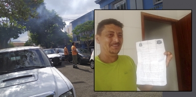 Boletim de ocorrência é registrado contra coletor que usou rojões para protestar em frente ao prédio da Prefeitura de Ourinhos
