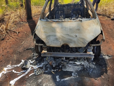 Veículo de Gabriel é encontrado incendiado nas proximidades da UNESP de Ourinhos 