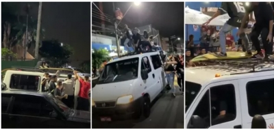 Vereadores denunciam presidente da Câmara por pilotar van com jovens no teto na região; vídeo