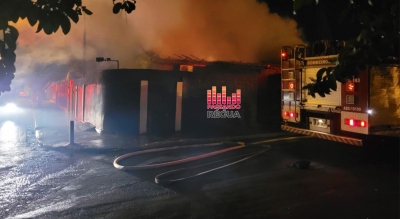 Casa de policial militar é destruída por incêndio em Chavantes 