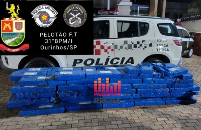 Força Tática de Ourinhos prende caminhoneiro com mais de 1,5 tonelada de maconha