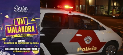 Polícia fecha baile funk em Ourinhos e flagra menores que podem ter consumido bebida alcoólica 