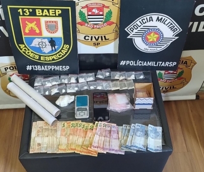 Jovem de 24 anos é preso por tráfico de drogas em Salto Grande