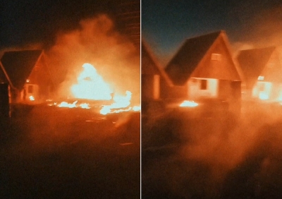 Incêndio atinge chalés de motel desativado em Assis; vídeo