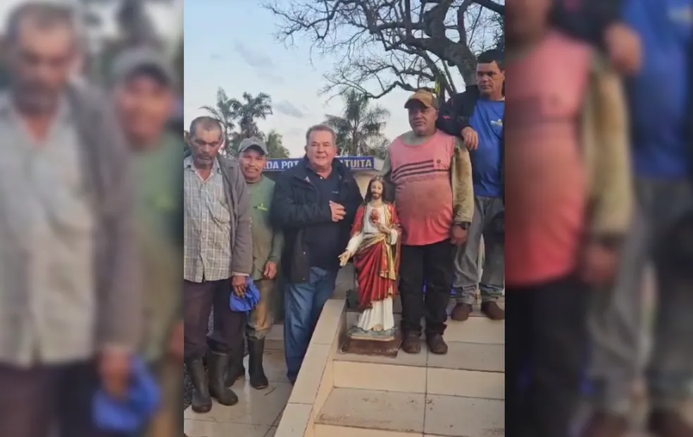 Imagem do Sagrado Coração de Jesus furtada de fábrica é devolvida em Santa Cruz do Rio Pardo 