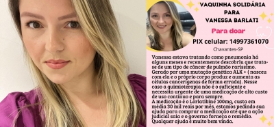 Fisioterapeuta de Chavantes luta contra raro câncer no pulmão e precisa de ajuda para tratamento