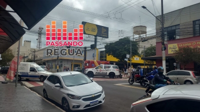 Colisão de motocicletas é registrada no centro de Ourinhos