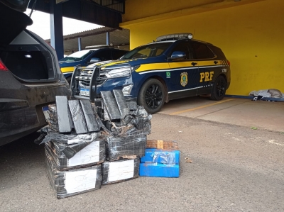 PRF apreende grande quantidade de maconha em carro fiscalizado em Ourinhos