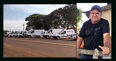 Zezinho da Ambulância recebe homenagem de colegas motoristas na região