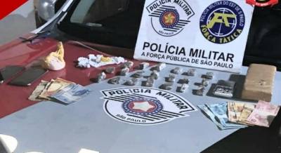 Trio tenta fugir, mas é preso por tráfico de drogas em Ourinhos 