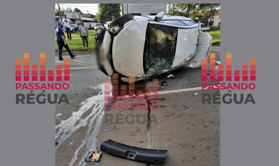 PM prende dupla que capotou carro furtado na SP-278 em Ourinhos; Bandidos furtaram mais casas 