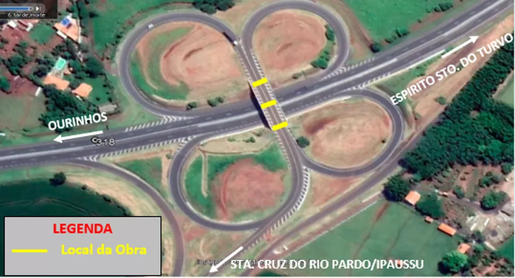 Obra emergencial na SP-225 tem prazo ampliado em Santa Cruz do Rio Pardo