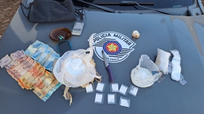 Polícia Militar prende traficante e cumpre mandado de prisão em Santa Cruz do Rio Pardo